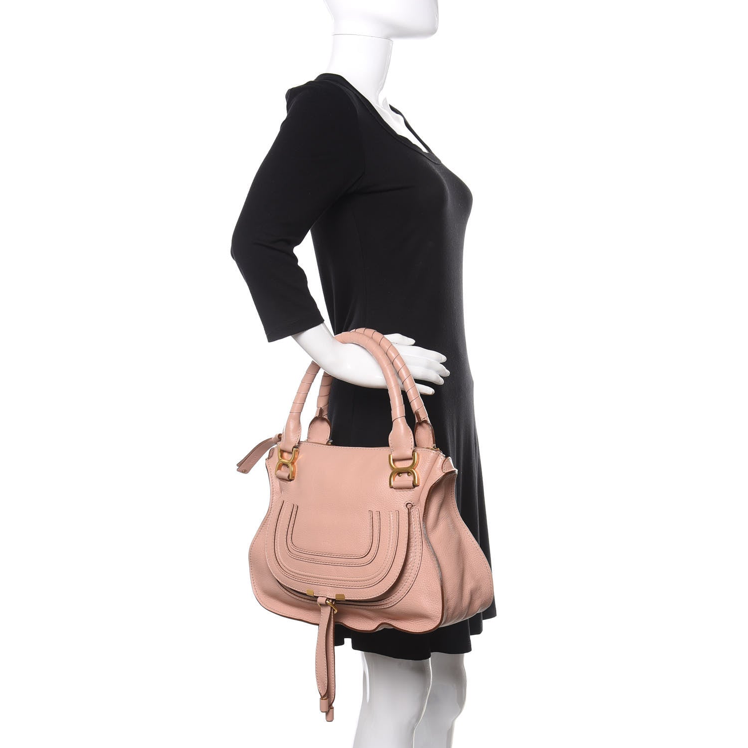Chloe Calfskin Medium Marcie Satchel Blush Nude 2 of 10