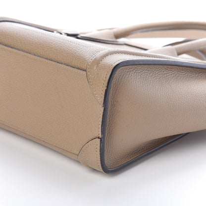 Celine Drummed Calfskin Nano Luggage Dune 15 of 15
