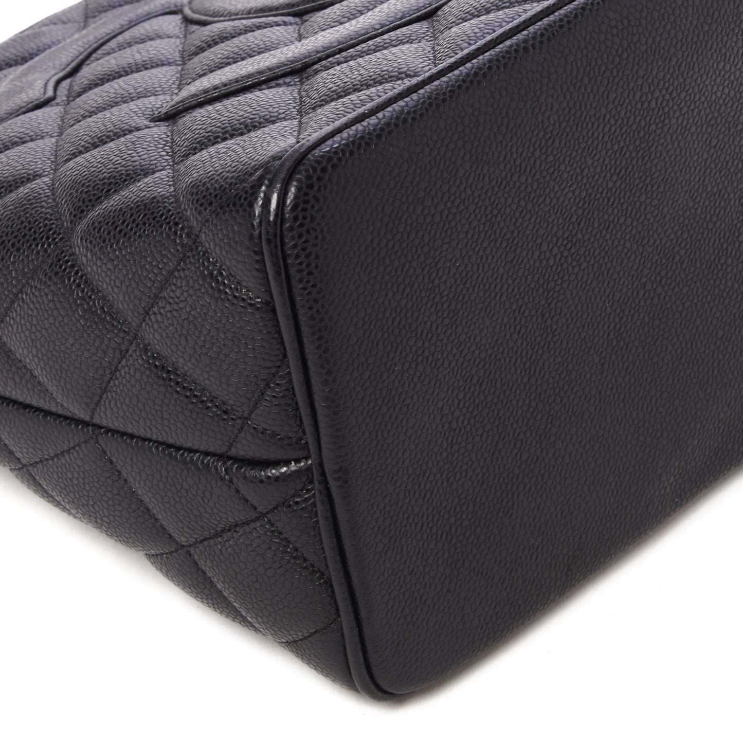 Caviar Quilted Medallion Tote Black