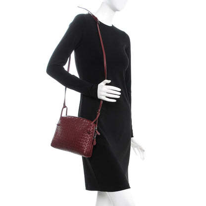 Bottega Veneta Nappa Intrecciato Crossbody Pillow Aubergine 2 of 9