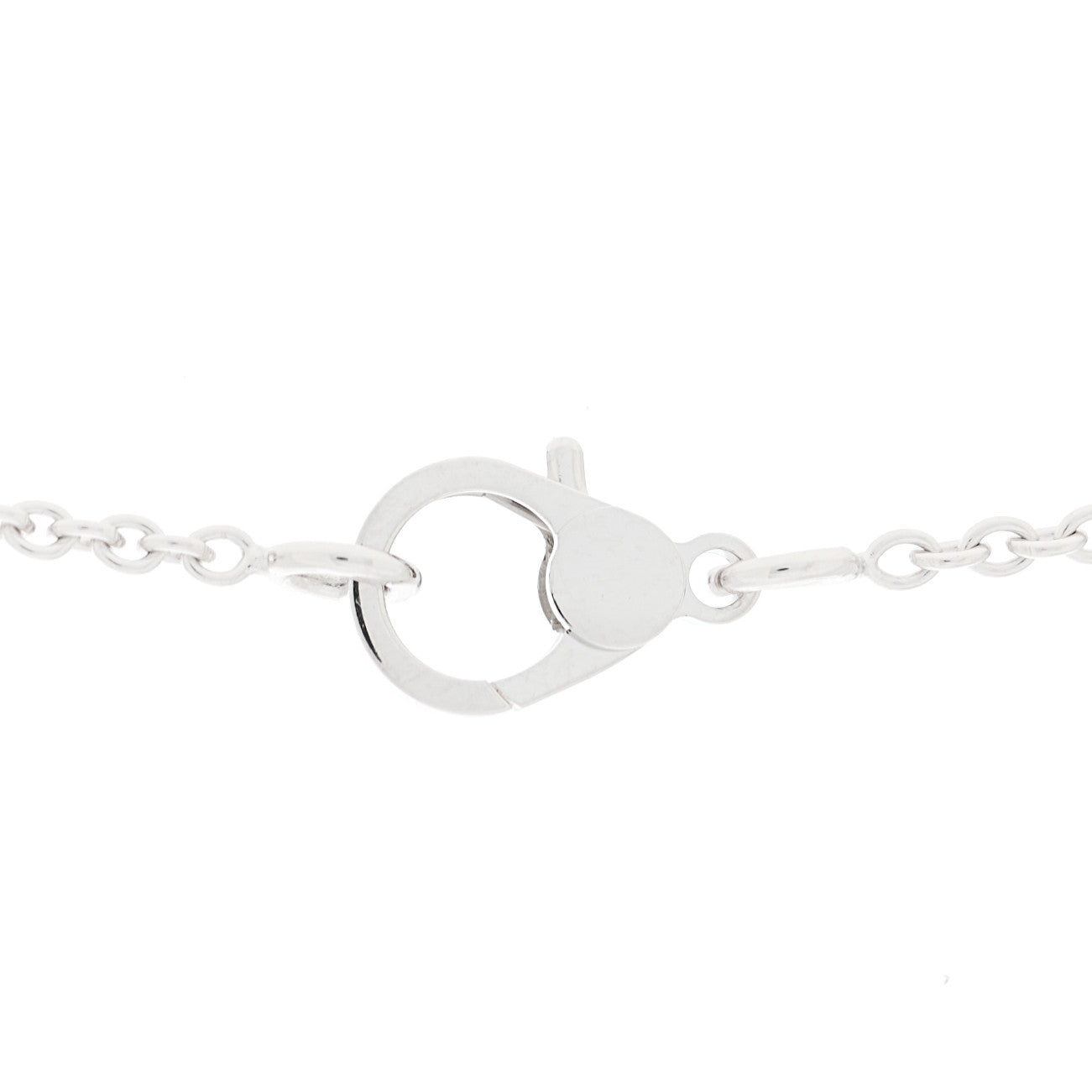 Hermes 18K White Gold Diamond Finesse Pendant Necklace 5 of 5
