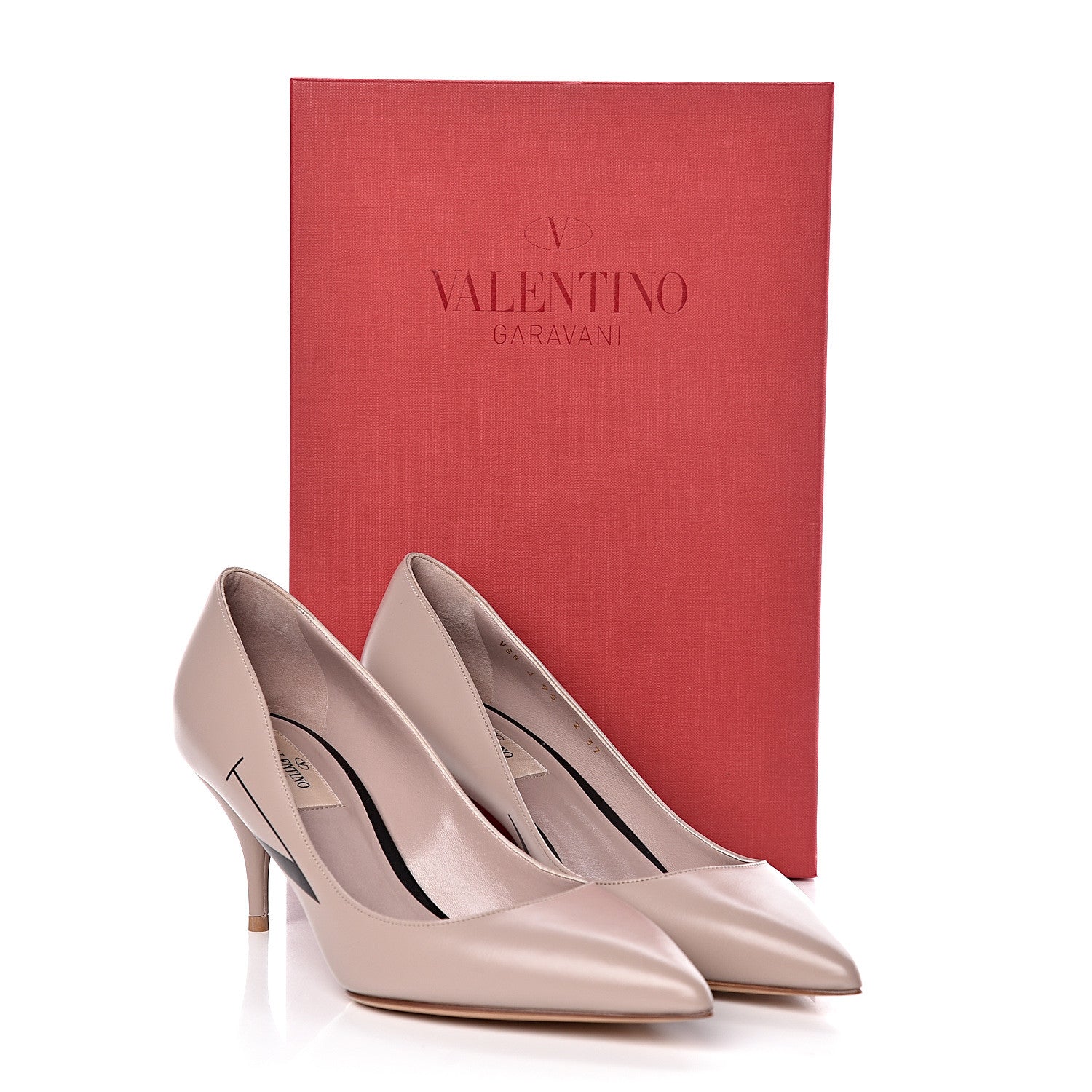 Valentino Garavani Calfskin VLTN Pumps 37 Poudre 9 of 9