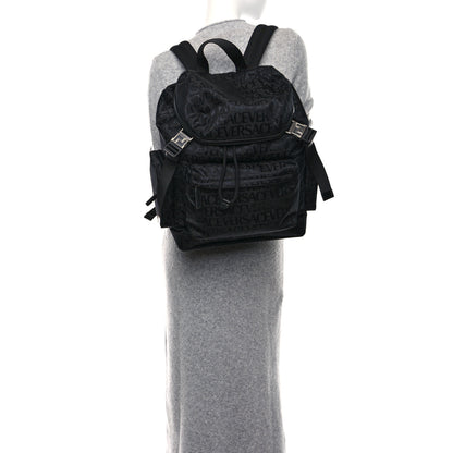 Versace Nylon Logo Neo Backpack Black 2 of 9