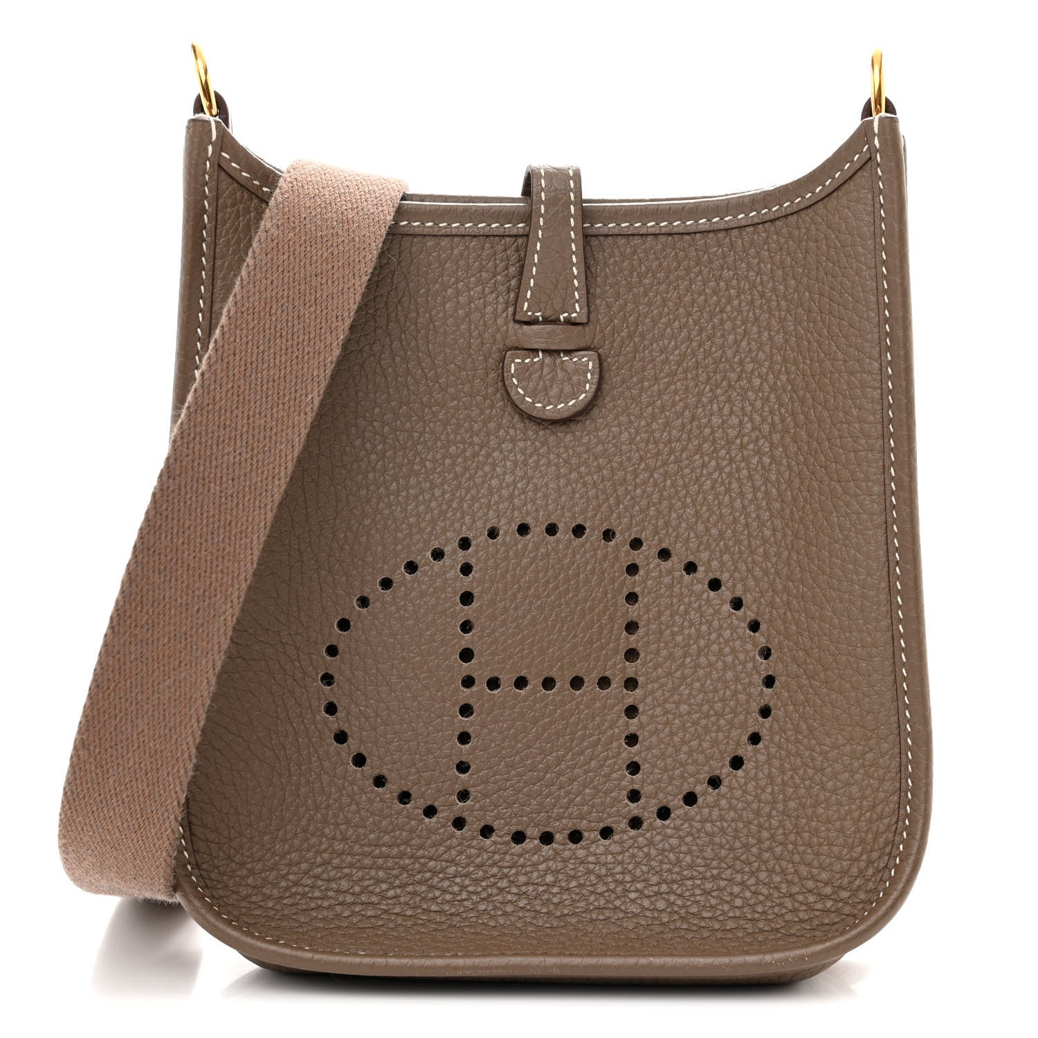 Hermes Taurillon Clemence Evelyne TPM Etoupe 1 of 11