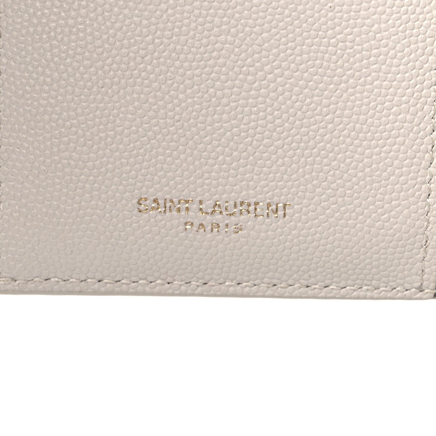 Saint Laurent Grain De Poudre Monogram Uptown Compact Wallet Blanc Vintage 7 of 17