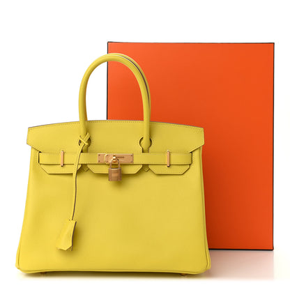 Hermes Epsom Birkin 30 Lime 11 of 11
