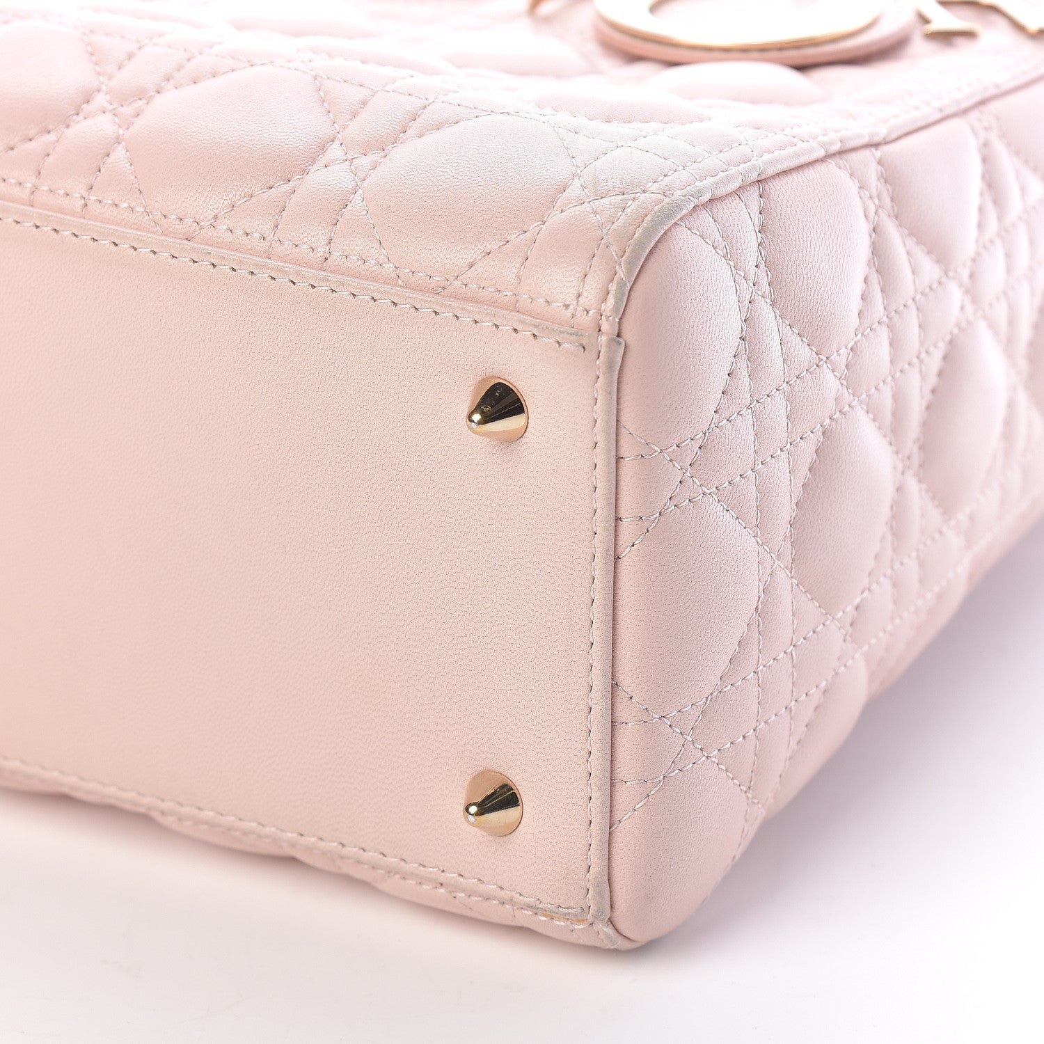 Christian Dior Lambskin Cannage Medium Lady Dior Light Pink 9 of 10