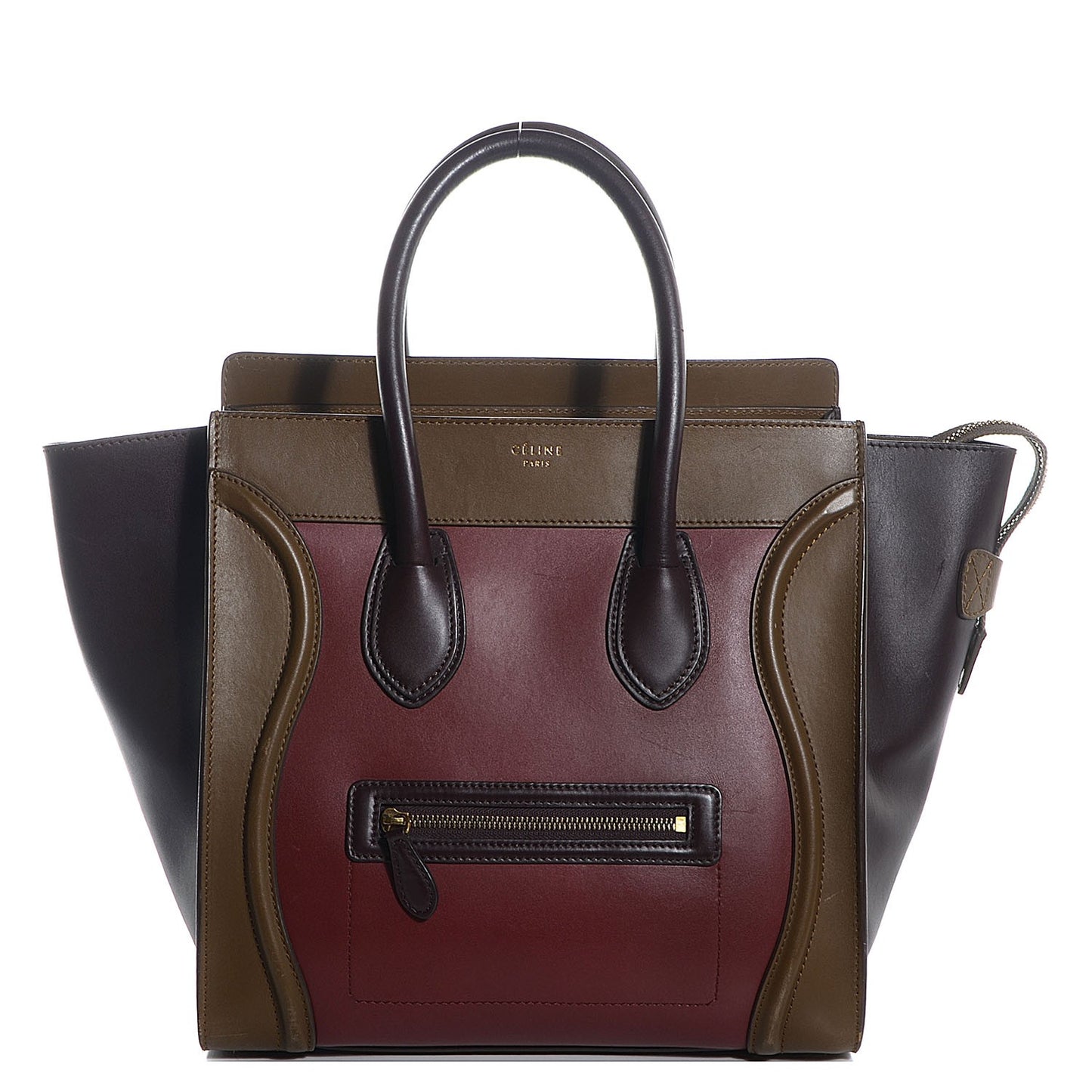 Smooth Calfskin Mini Tri-Color Luggage Rust