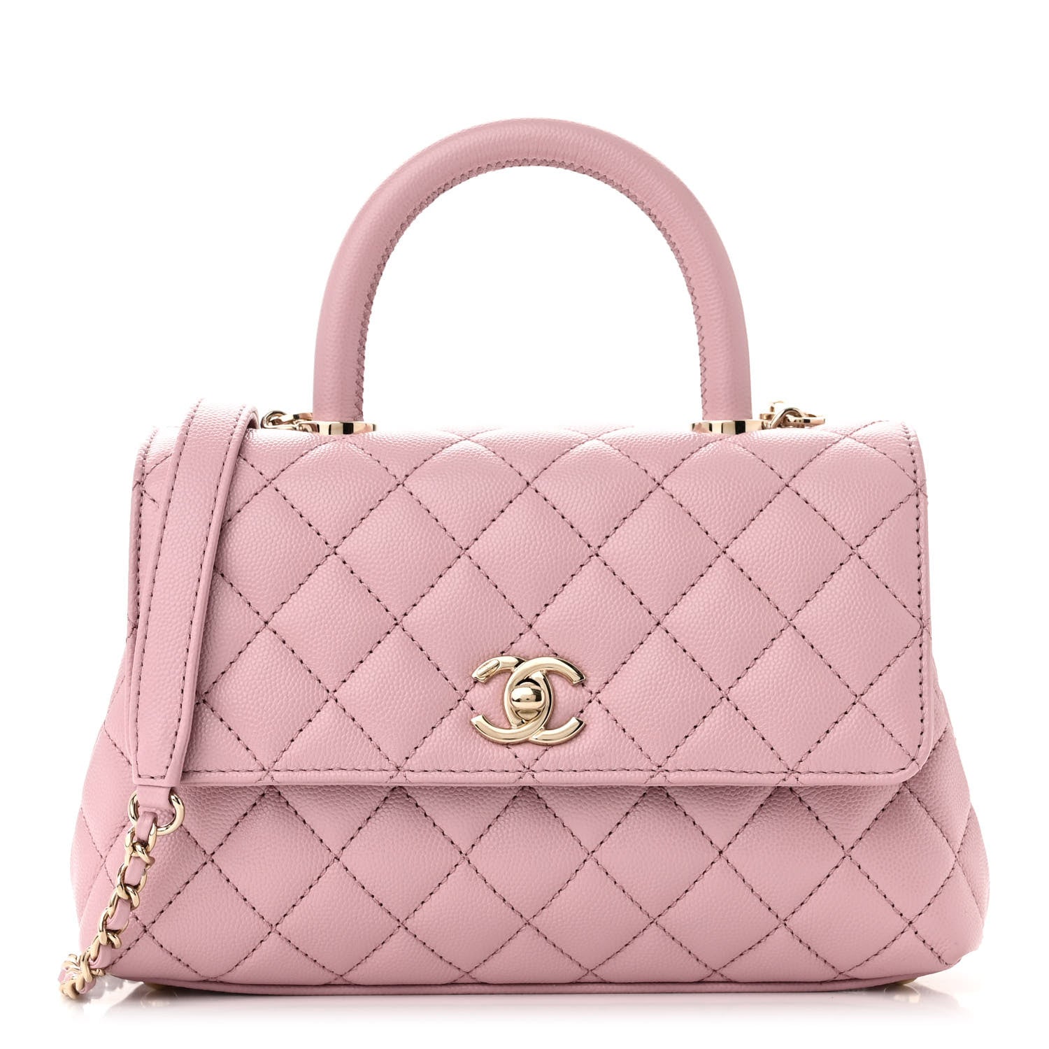 Chanel Caviar Quilted Mini Coco Handle Flap Light Pink 1 of 11