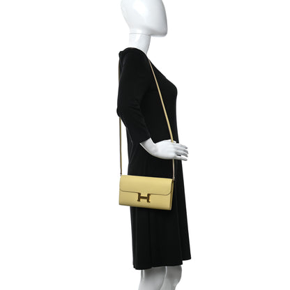 Hermes Epsom Constance Long Wallet To Go Wallet Jaune Poussin 2 of 11