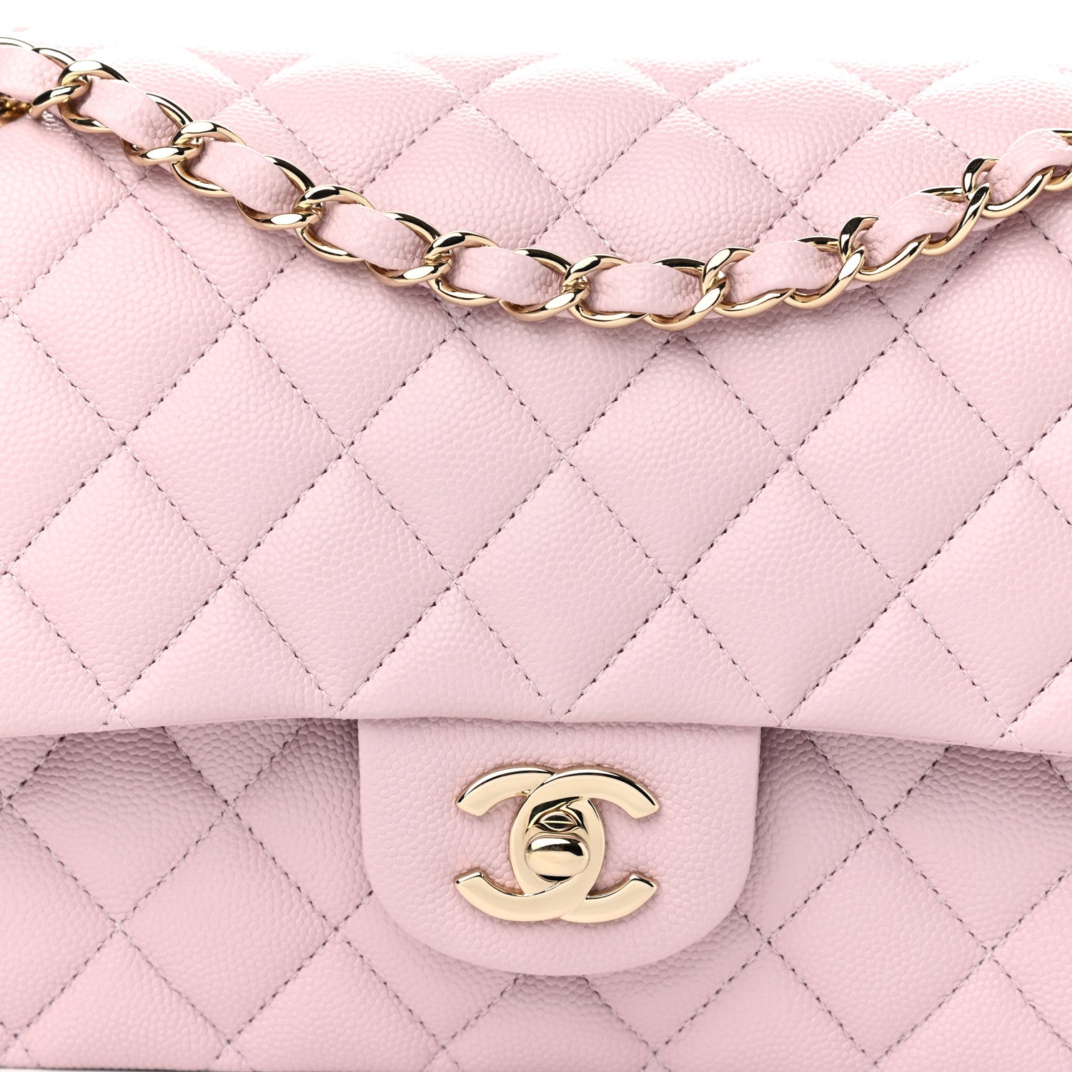 Chanel Caviar Quilted Medium Double Flap Light Pink 8 of 12