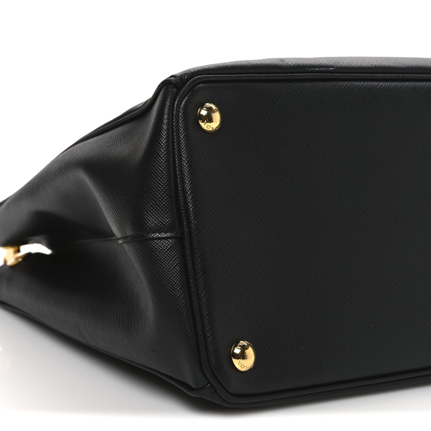 Saffiano Lux Medium Galleria Double Zip Tote Black