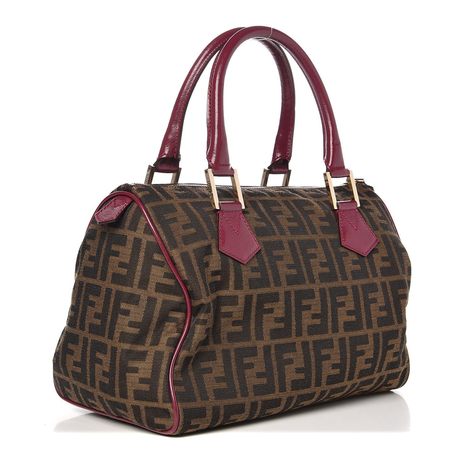 Fendi Zucca Medium Chef Boston Fuchsia 3 of 8