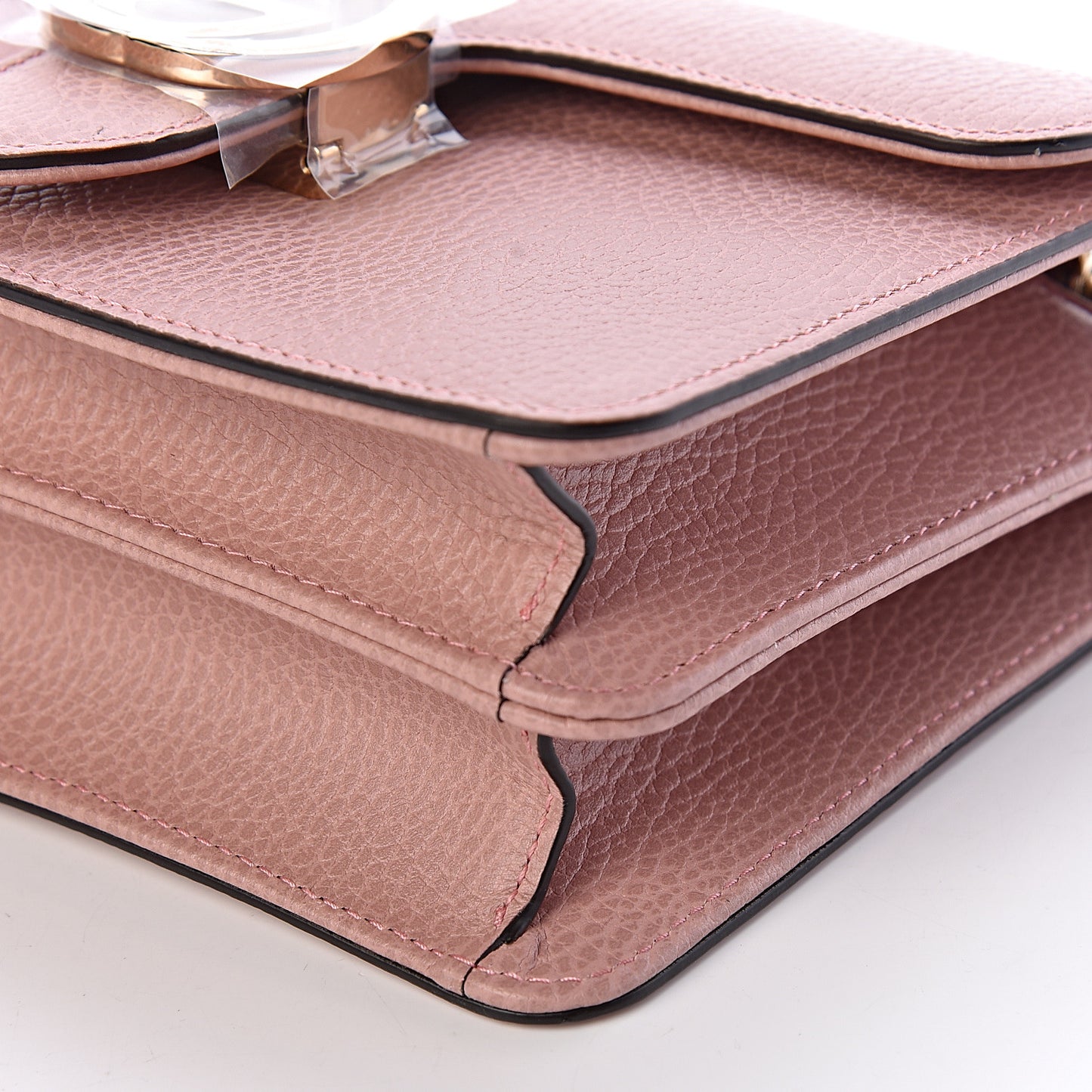 Dollar Calfskin Small Interlocking G Shoulder Bag Soft Pink