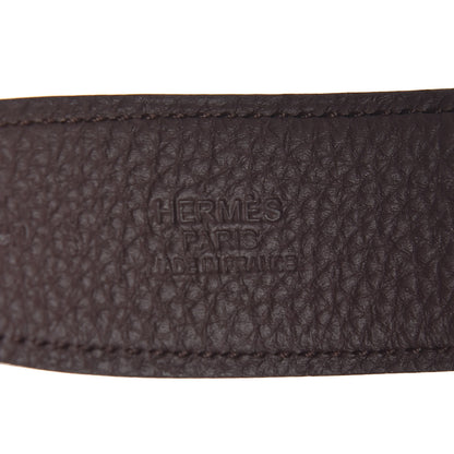 Hermes Box Togo 32mm H Belt 85 Black Chocolate 4 of 7