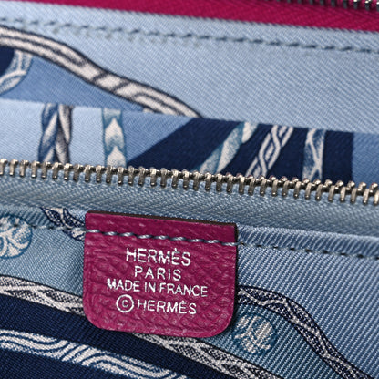Hermes Epsom Silk'In Wallet Rose Pourpre Bleu Lin 6 of 7