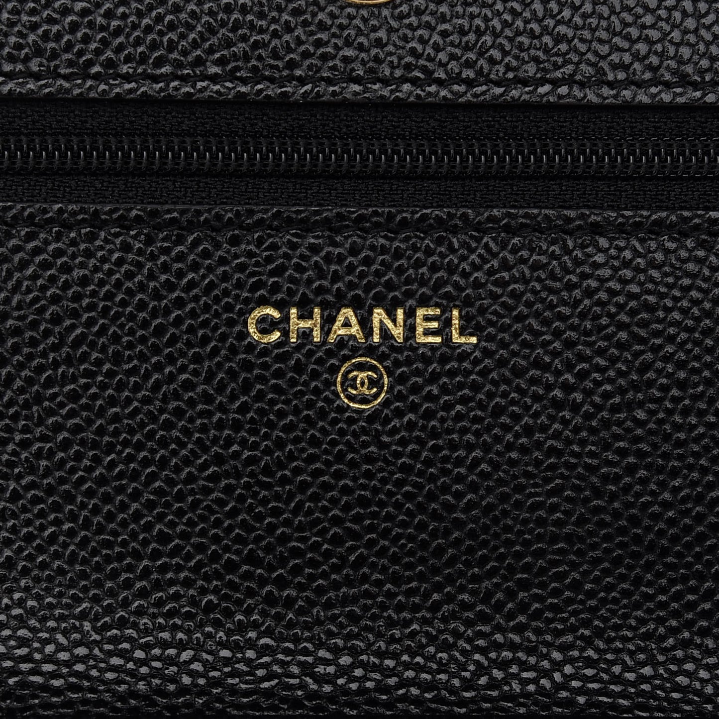 Caviar Quilted Miss Coco Wallet On Chain WOC Black