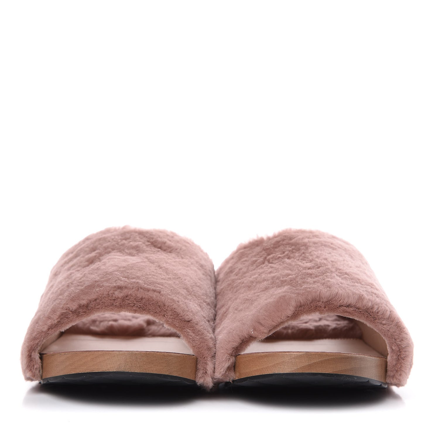 Orylag Fur Flat Sandals 41 Light Pink