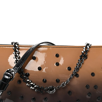 Christian Louboutin Patent Degrade Loubiposh Spiked Clutch Nude Black 7 of 9