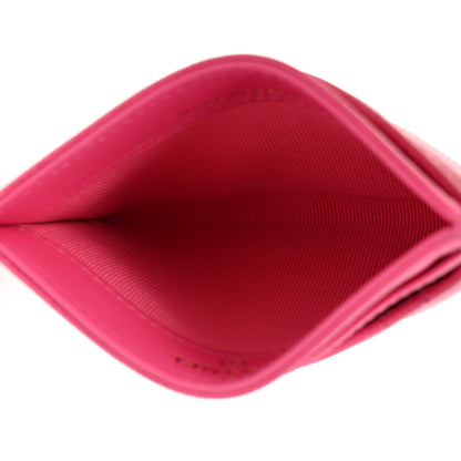 Chanel Caviar Quilted Card Holder Dark Pink 6 of 9
