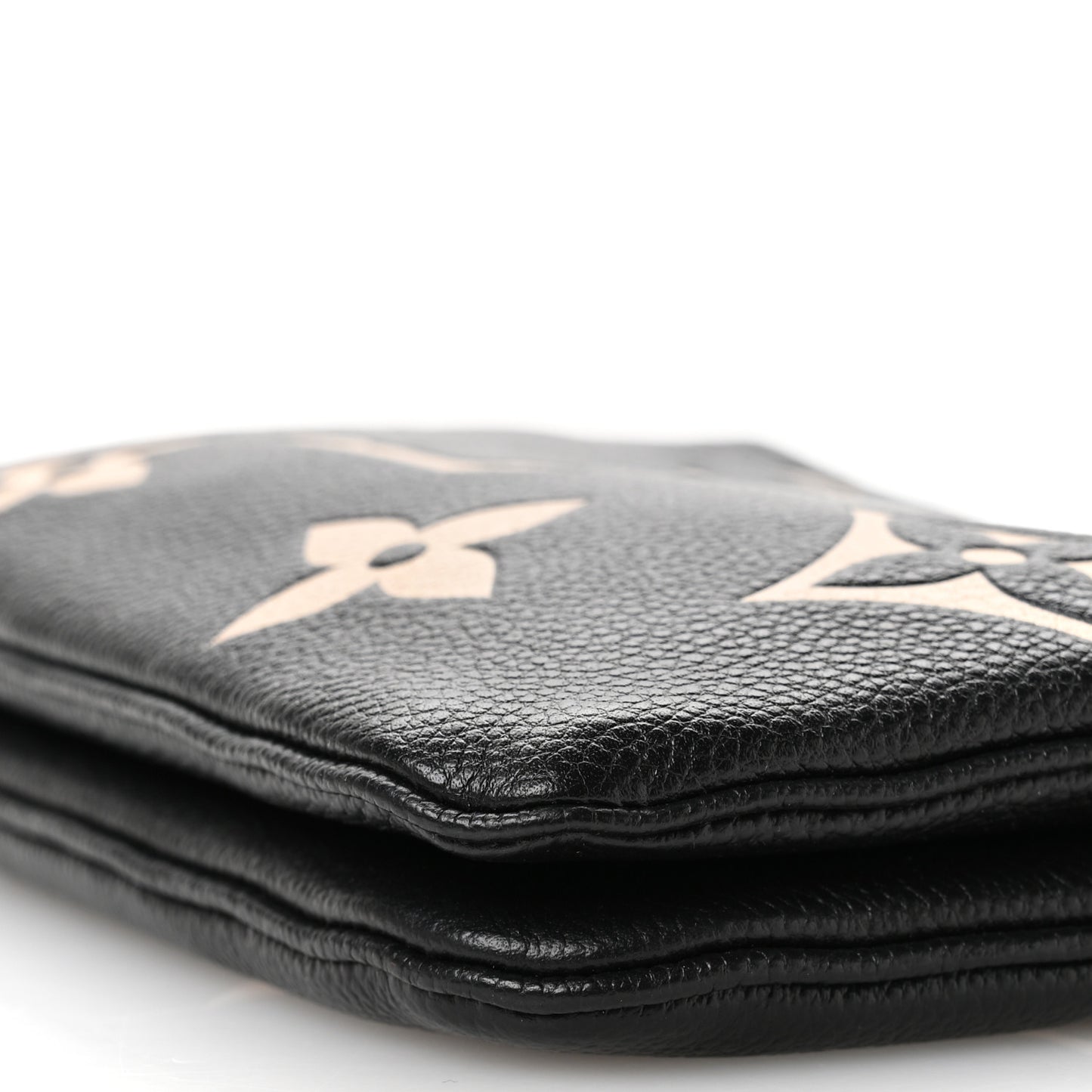 Empreinte Monogram Giant Double Zip Pochette Black Cream
