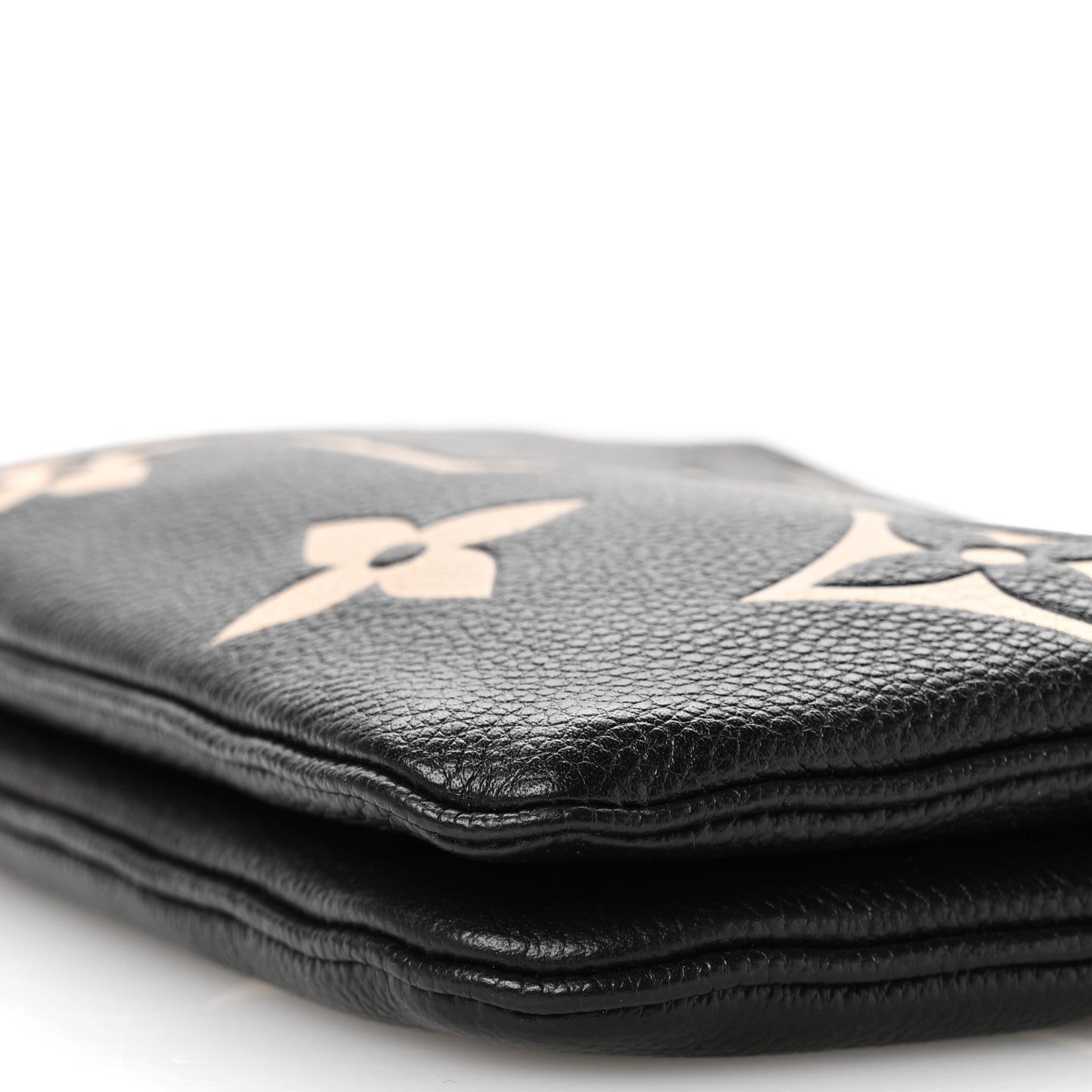 Louis Vuitton Empreinte Monogram Giant Double Zip Pochette Black Cream 9 of 9