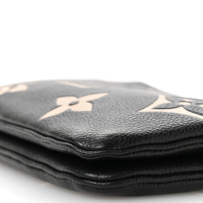 Louis Vuitton Empreinte Monogram Giant Double Zip Pochette Black Cream 9 of 9