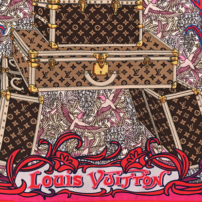 Louis Vuitton Silk Louis A Paris Square Scarf Fuchsia 2 of 3