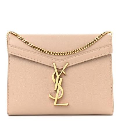 Saint Laurent Grain De Poudre Monogram Cassandra Clasp Bag Beige 1 of 9