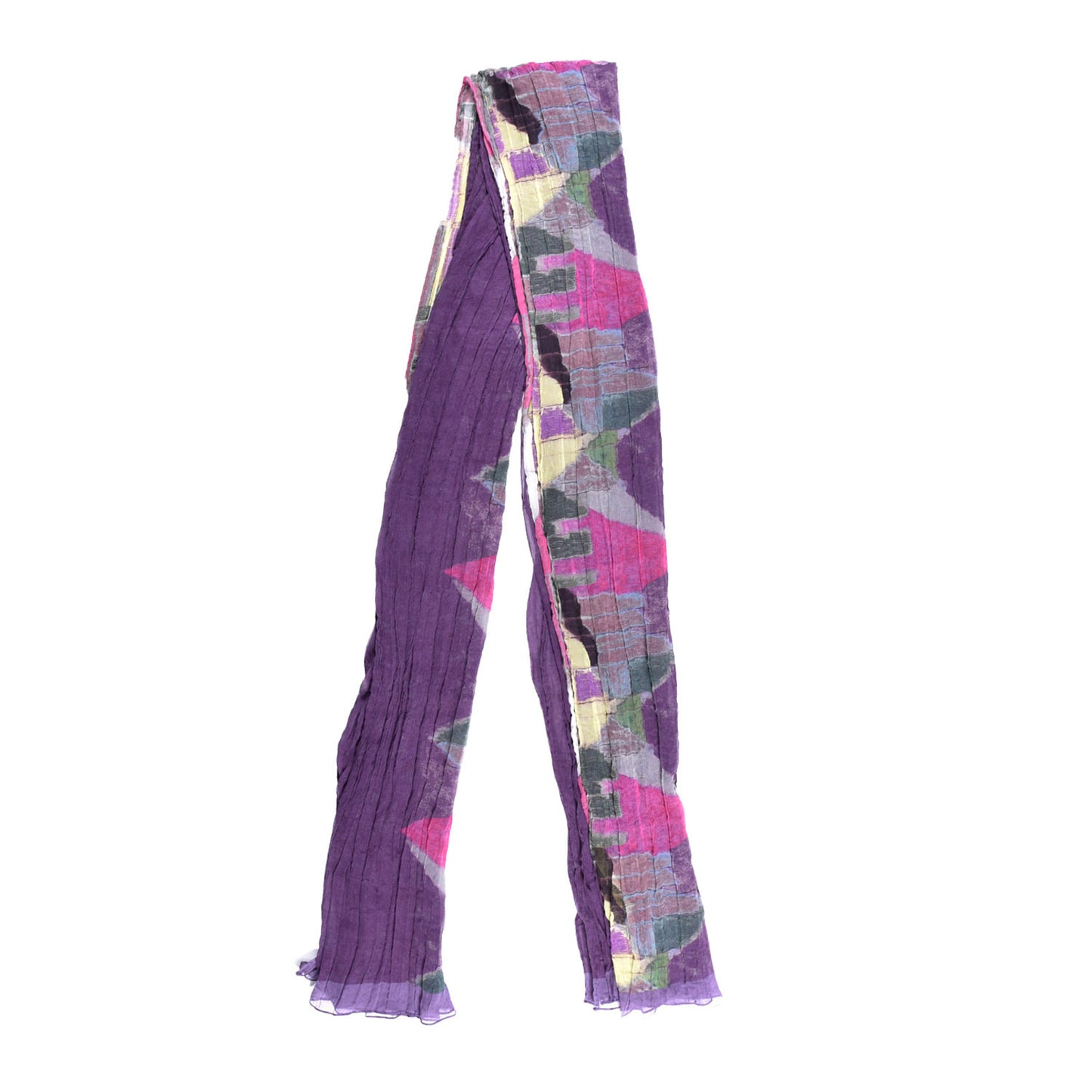 Silk Scarf Purple Multicolor