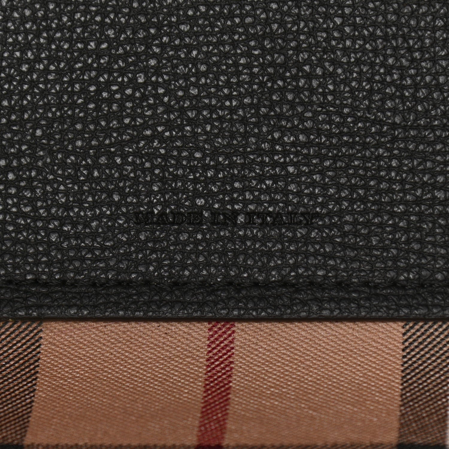 Burberry Grainy Calfskin Haymarket Check Medium Reversible Tote Black 6 of 22