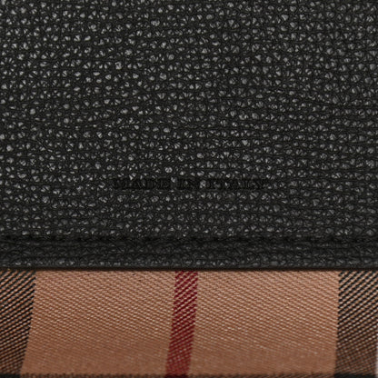 Burberry Grainy Calfskin Haymarket Check Medium Reversible Tote Black 6 of 22
