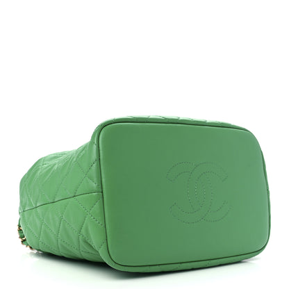 Chanel Lambskin Quilted Large Perfect Meeting Hobo Green 4 of 11