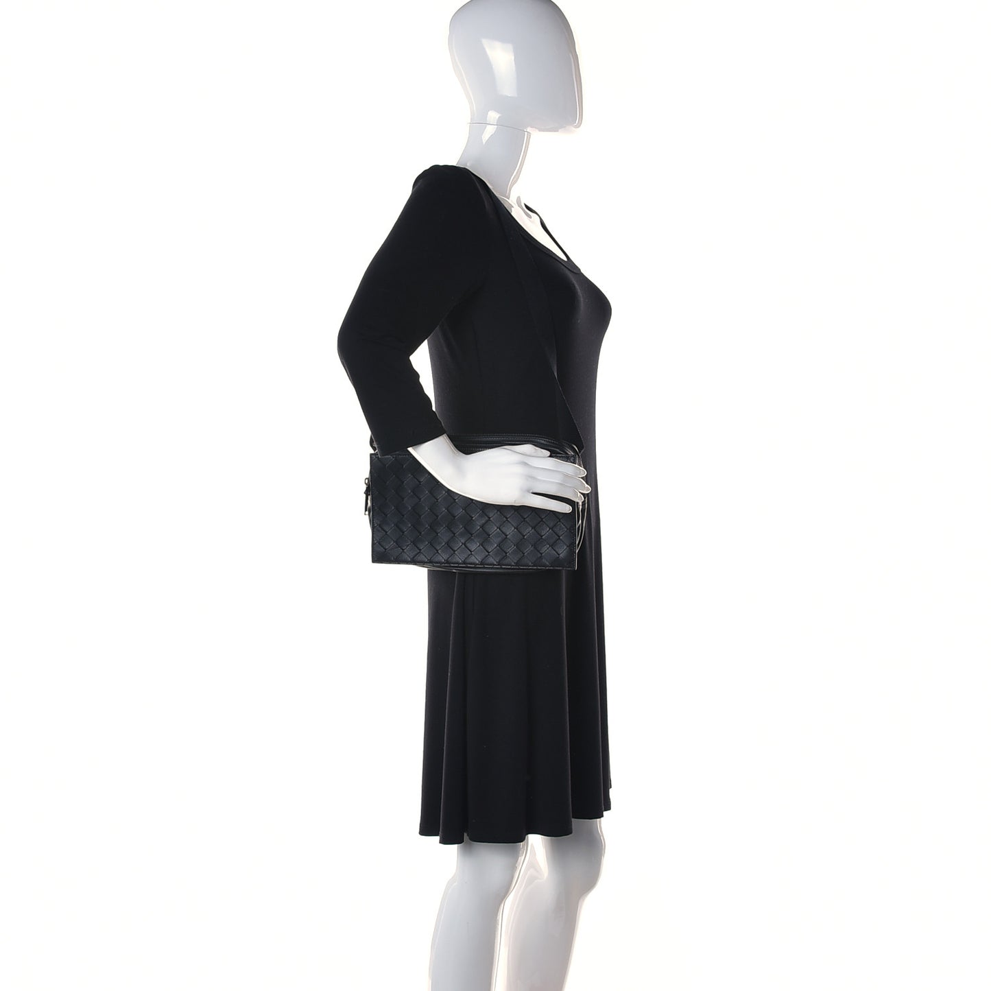 Nappa Intrecciato Belt Bag Black