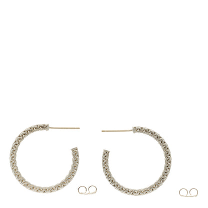 Tiffany Sterling Silver Narrow Somerset Hoop Earrings 3 of 4