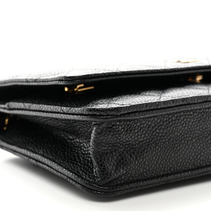 Chanel Caviar Quilted Wallet on Chain WOC Black 10 of 11