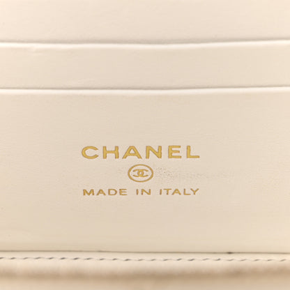 Chanel Caviar Quilted Small Vanity Case With Chain White 7 of 15