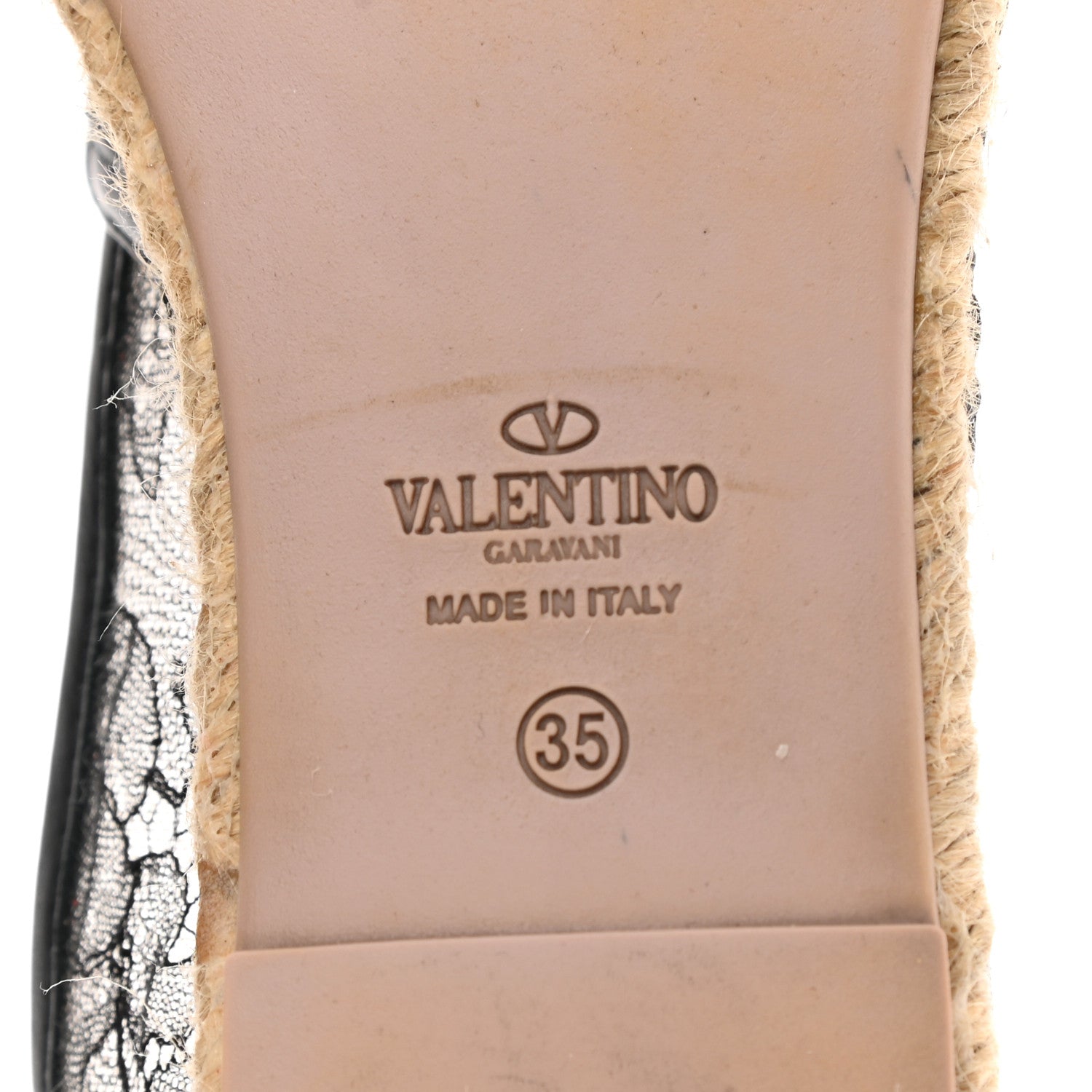 Valentino Garavani Lace Espadrilles 35 Black 6 of 7