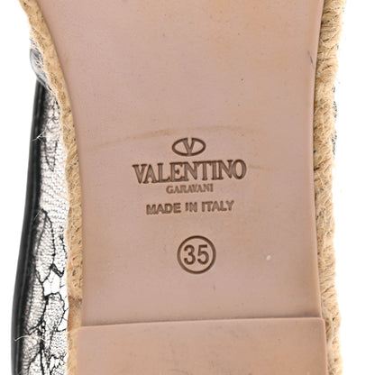 Valentino Garavani Lace Espadrilles 35 Black 6 of 7