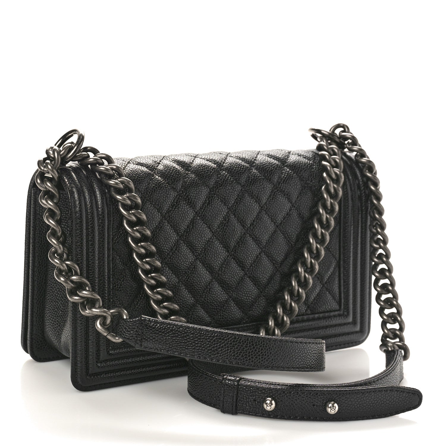 Chanel Caviar Quilted Medium Boy Flap Black 3 of 11