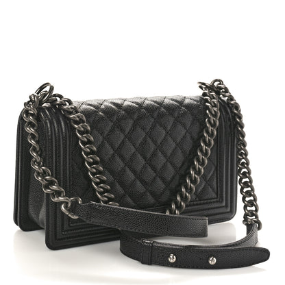 Chanel Caviar Quilted Medium Boy Flap Black 3 of 11