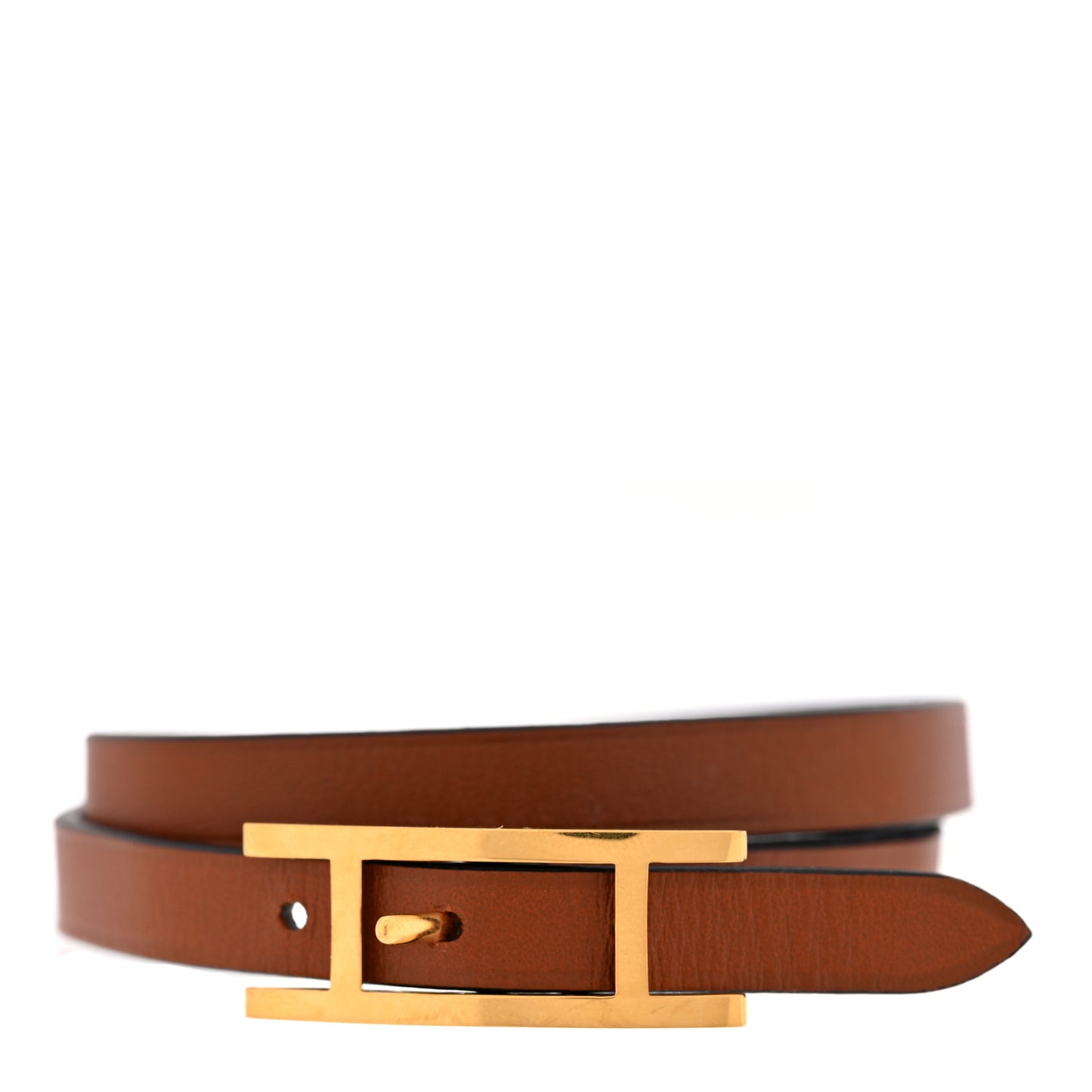 Swift Tadelakt Behapi Double Tour Reversible Bracelet T3 Black Fauve