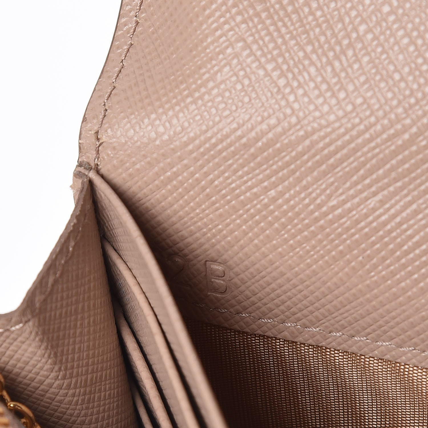 Prada Saffiano Shine Monochrome Continental Wallet Cipria 10 of 13