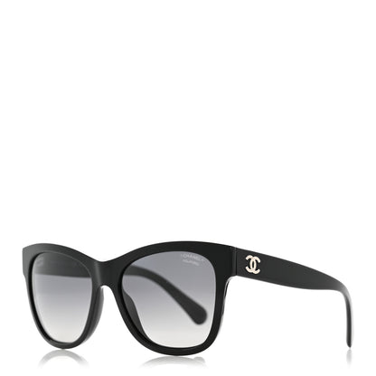 Chanel Acetate Polarized Square CC Sunglasses 5380 Black 1 of 8