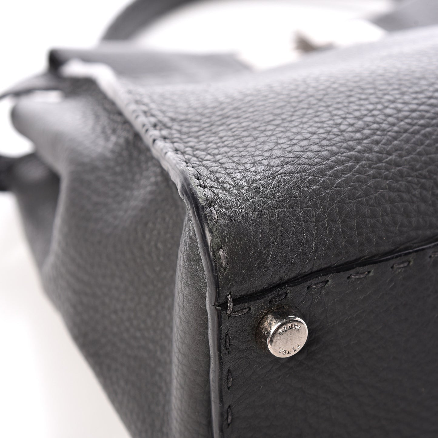 Cuoio Romano Selleria Bi-Color Medium Peekaboo Iconic Satchel Asfalto Latte