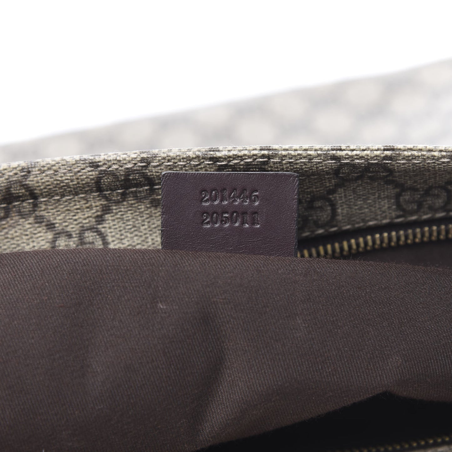 GG Supreme Monogram Medium Flat Messenger Bag Dark Brown