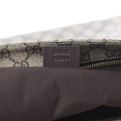 Gucci GG Supreme Monogram Medium Flat Messenger Bag Dark Brown 7 of 12