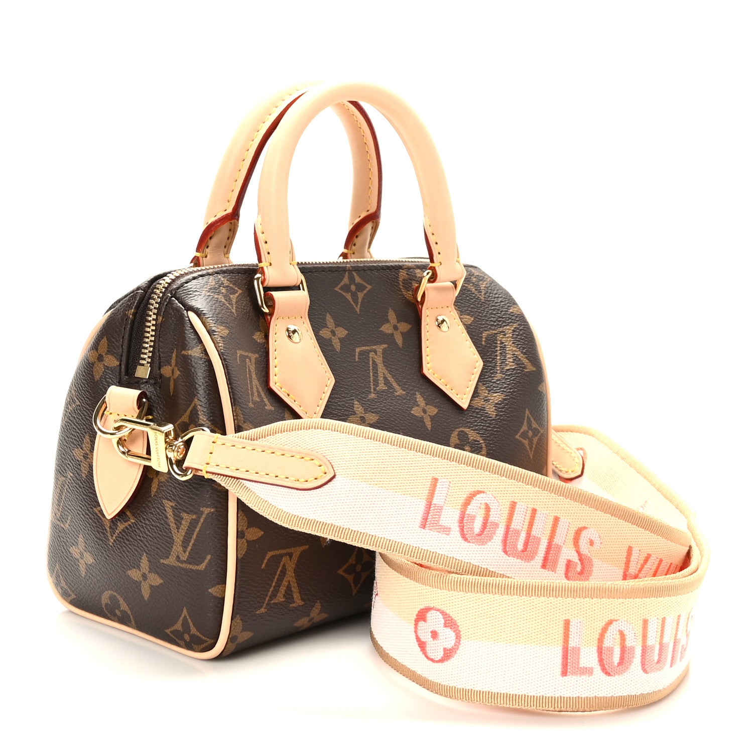 Louis Vuitton Monogram Speedy Bandouliere 20 Pink Orange 3 of 8