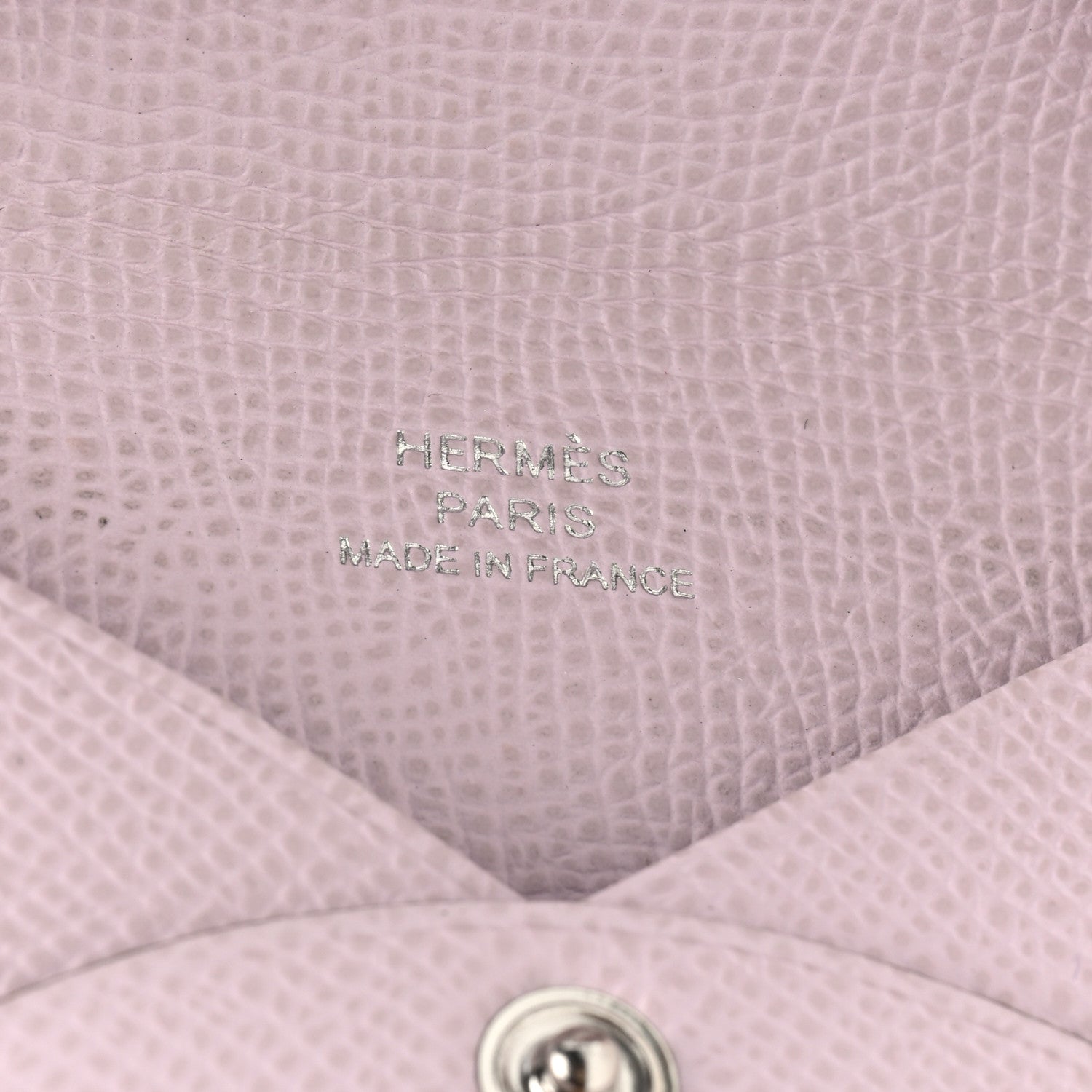 Hermes Epsom Calvi Card Case Mauve Pale 6 of 7