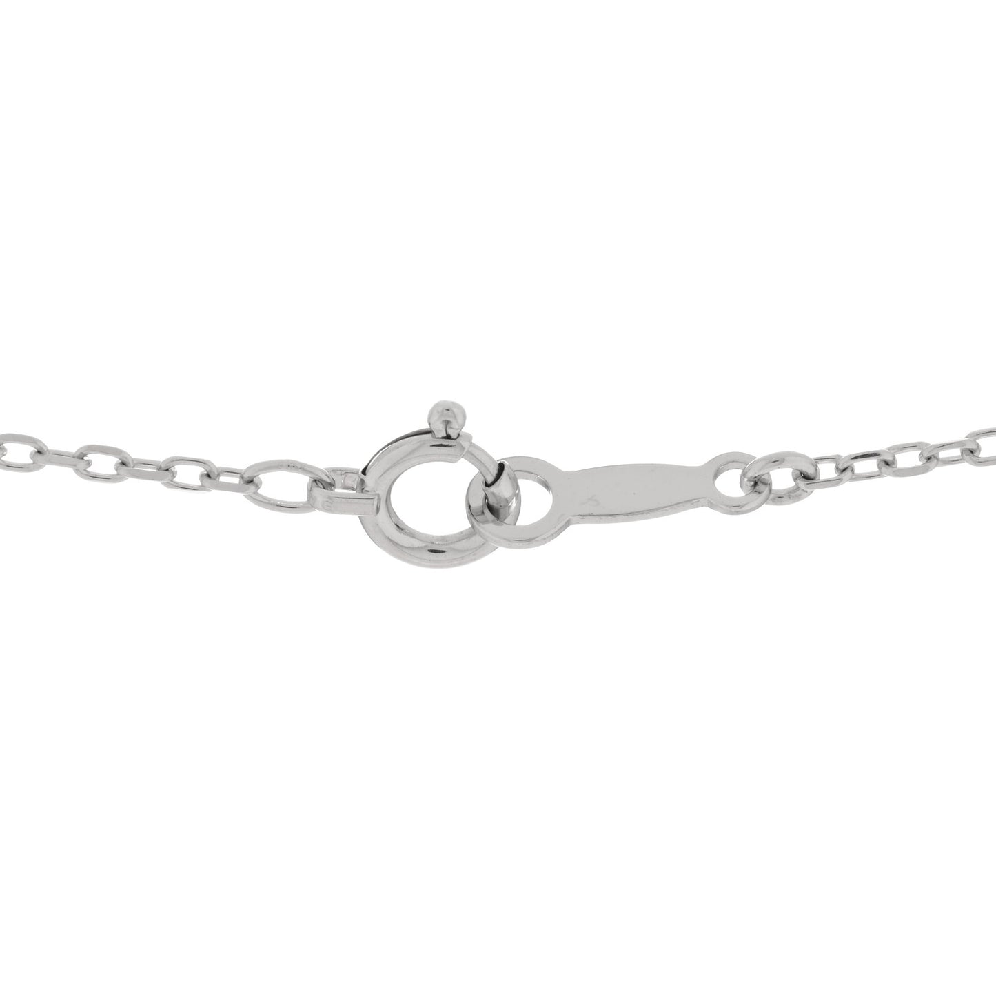 18K White Gold Diamond Akoya Pearl 7mm Drop Pendant Necklace